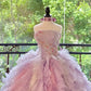Girlhomeshops - Robe de Quinceanera rose violet, magnifique robe élégante et brillante à paillettes florales, longue en tulle, robe de bal, robe de remise de diplôme gh5001
