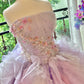 Girlhomeshops - Robe de Quinceanera rose violet, magnifique robe élégante et brillante à paillettes florales, longue en tulle, robe de bal, robe de remise de diplôme gh5001