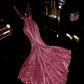 Rosa Glitzer Meerjungfrau Fischschwanz rückenfreies Dinner Ballkleid Ballkleid Abendkleid gh4362