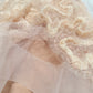 girlhomeshops - Robe midi sans manches en tulle rose nude avec sequins et motifs texturés 3D gh6312