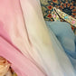 Blue rainbow beaded long chiffon mermaid ball gown evening dress party dress gh4437