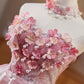 Pink fluffy sweet girl short prom dress homecoming dress party birthday party tube top princess dress gh4605