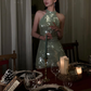 Mintgrünes Cocktailkleid mit Pailletten, kurzes Homecoming-Kleid, Cocktailkleid, Geburtstagskleid 11291
