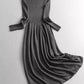Elegantes und raffiniertes, hochgeschlossenes, figurbetontes Strickkleid mit langen Ärmeln und Stretchanteil, perfekt zum Tragen unter einem Unterkleid 11300