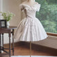 White homecoming dress satin birthday party dress short prom dress evening dress gh4583