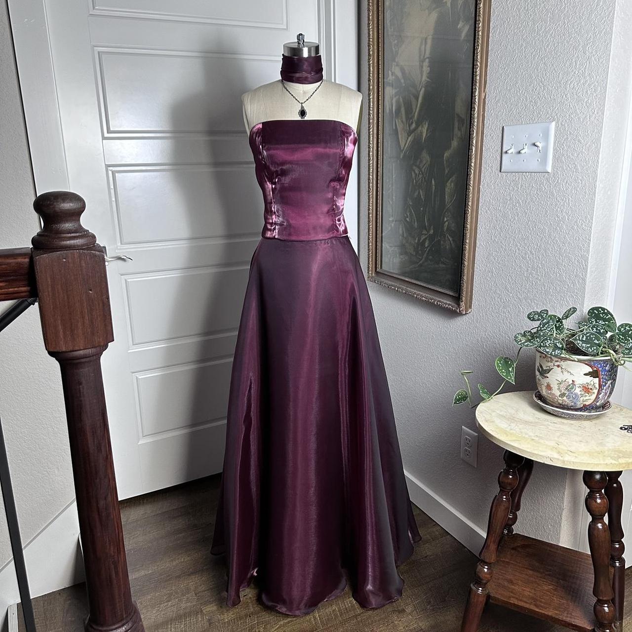Lila Elegante Vintage Mode Lange Tüll Ballkleid Abendkleid Partykleid gh3585