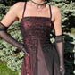 Burgunderrotes funkelndes Vintage-Elegantes, atemberaubendes, exquisites, perlenbesetztes langes Tüll-Satin-Ballkleid, Abendkleid, Partykleid, Abschlussballkleid gh3898