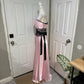Pink/Green Lace Long Satin Prom Dress Evening Dress Graduation Dress gh4566