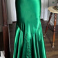 Green Shiny Vintage Fashion Sexy V-neck Rhinestone Bodycon Long Satin Backless Formal Prom Dress Evening Dress Party Dress gh3688