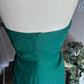 Girlhomeshops--Strapless green simple fashionable short satin formal homecoming dress gh5502