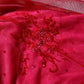 Robe de bal longue en satin et tulle, style vintage, ludique et sexy, rose vif, décolleté en V profond, motif floral délicat, perles, col carré, robe de soirée, robe de fête d'anniversaire, gh3958