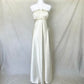 Superbe robe de soirée en satin pour femme, élégante, vintage, dorée, délicate, florale, bretelles spaghetti, robe de bal, robe de soirée, robe de bal, robe de fée, gh4183