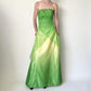 girlhomeshops--Green Shiny Fairy Dress Long Chiffon Prom Dress gh5648
