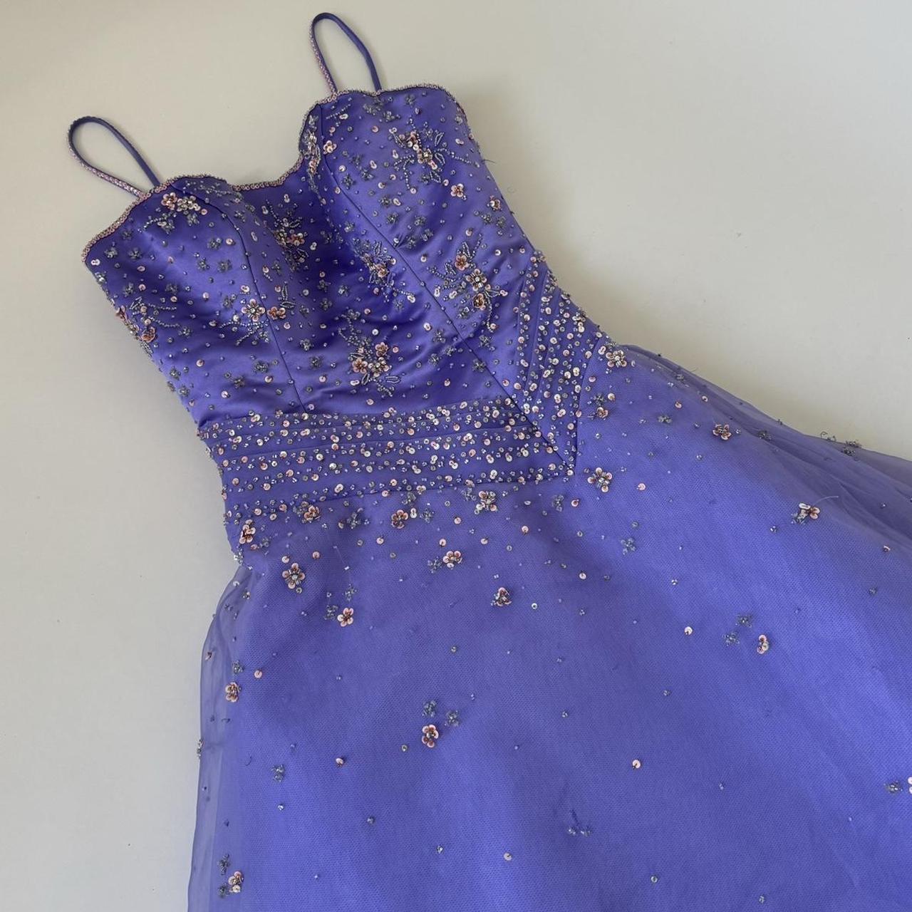 Girlhomeshops - Robe de bal longue en tulle violet, exquise et perlée, robe de remise de diplôme gh5644
