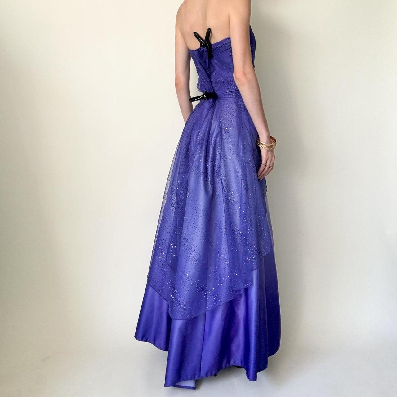 Girlhomeshops - Robe de bal longue et brillante violette, dégradé de couleurs, longueur au sol, gh5514