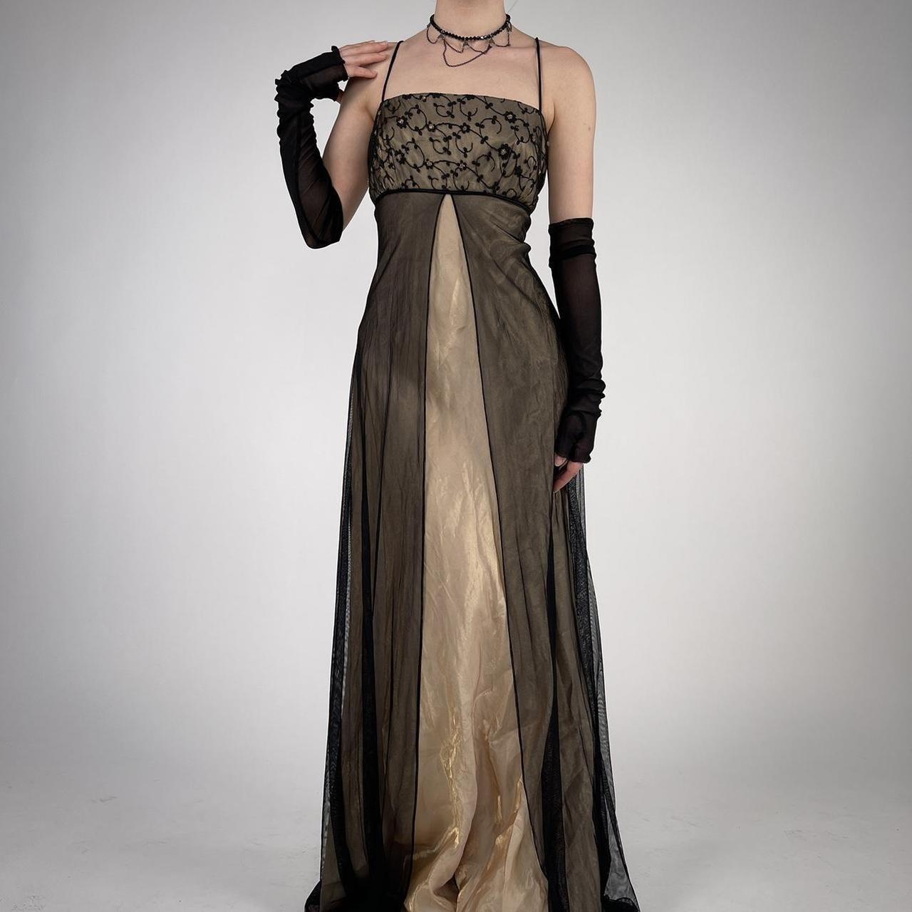Girlhomeshops - Robe de soirée longue en satin marron à perles exquises gh5503