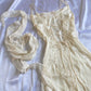 Yellow exquisite beaded spaghetti strap A-line chiffon long evening gown ball gown gh2933