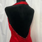 Cherry Red Vintage Exquisite Beading Gorgeous Bright Sexy Backless Long Satin Slit Formal Prom Dress Evening Dress Wedding Guest Dress Birthday Party Dress gh3630