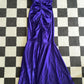 Dark Purple Vintage Fashion Shiny Rhinestone Elegant Long Satin Ball Gown Evening Dress Birthday Party Dress Prom Dress gh3956
