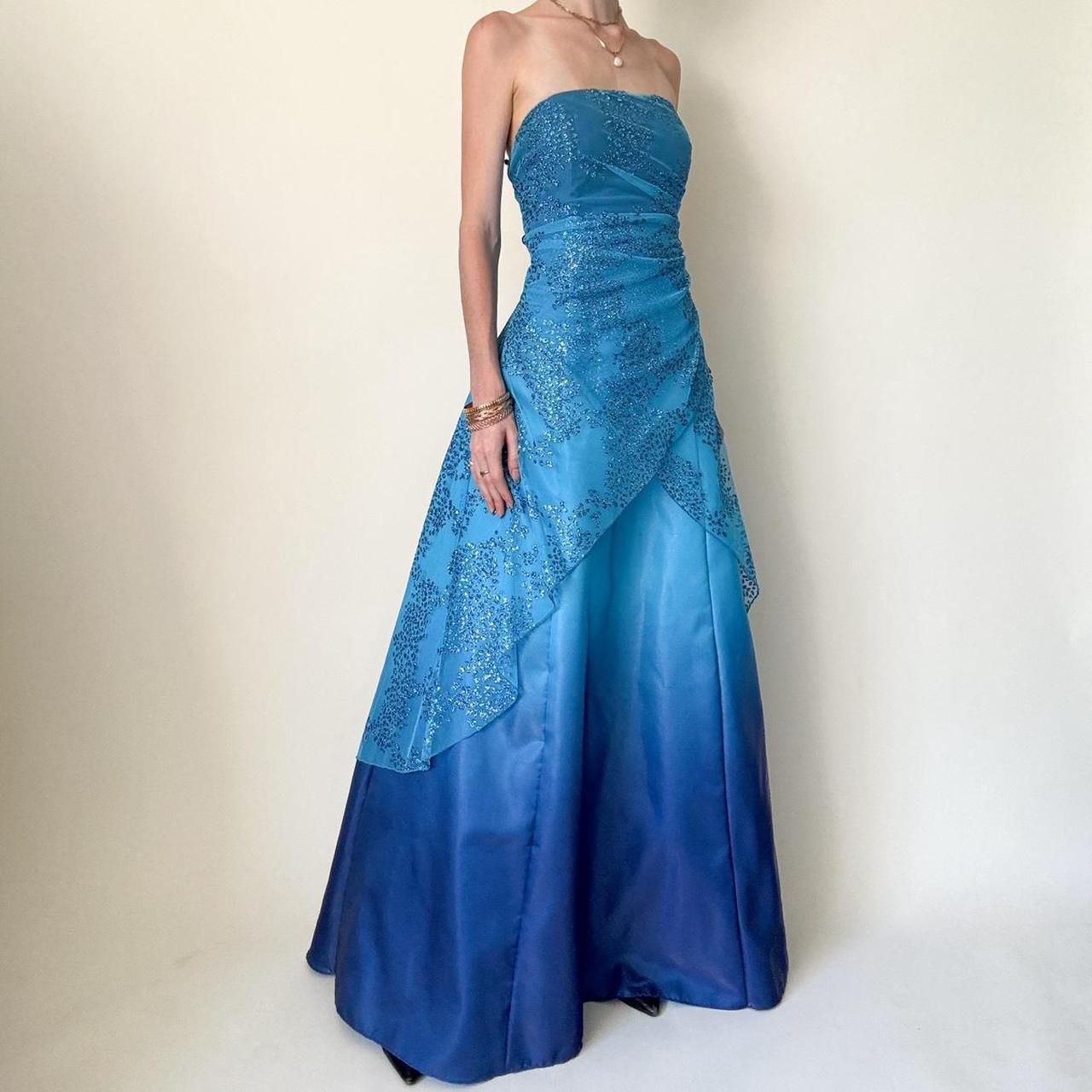 girlhomeshops - Robe de soirée longue en mousseline de soie, bleu brillant, gh5649