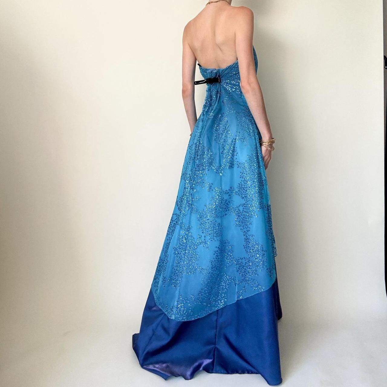 girlhomeshops - Robe de soirée longue en mousseline de soie, bleu brillant, gh5649