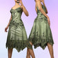 Robe de soirée asymétrique mi-longue en mousseline de soie, élégante et élégante, style vintage, à perles, style vintage, pour anniversaire, mariage, fête, bal, gh4017
