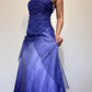 Girlhomeshops - Robe de bal longue et brillante violette, dégradé de couleurs, longueur au sol, gh5514