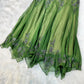 Grünes Vintage-Mode-elegantes, exquisites, perlenbesetztes, langes Chiffon-Hosenträgerkleid mit Blumenstickerei, Ballkleid, Abendkleid, Partykleid, Abschlussballkleid gh3720