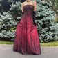Burgunderrotes, zartes, perlenbesetztes, langes Tüll-Ballkleid, elegantes Abendkleid, formelles Geburtstagspartykleid, Abschlussballkleid gh3615