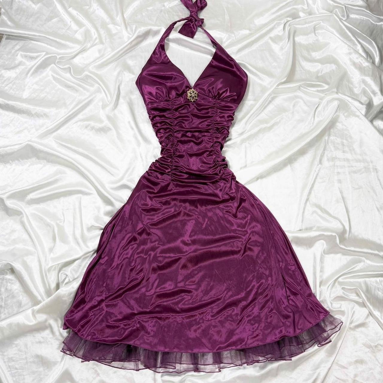 Robe de bal courte/mi-longue violette, robe de fée gothique, robe de soirée, robe de soirée gh4598