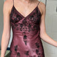 Dark Pink Purple Gorgeous Vintage Delicate Beaded Spaghetti Straps Fairy Long/Midi/Short Chiffon Ball Gown Evening Gown Party Gown Wedding Guest Gown Homecoming Gown Graduation Gown Mother of the Bride Gown Prom Gown gh3979