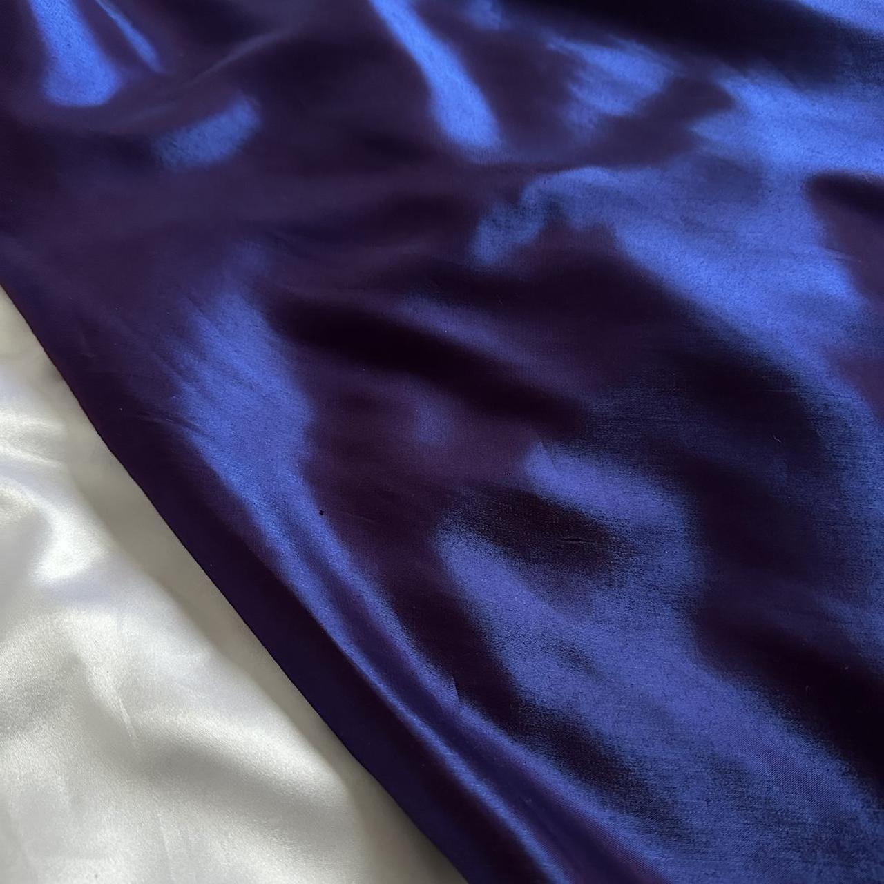 🔮✨Robe de soirée longue en satin irisé violet foncé et bleu brillant scintillant superbe unique élégant délicat floral robe de bal robe de soirée robe de fête d'anniversaire robe de bal gh3917