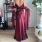 Burgunderrotes, elegantes Vintage-Kleid in A-Linie mit Spaghettiträgern, ärmellos, lang, formell, bodenlang, Ballkleid, Ballkleid, Abendkleid, Partykleid, gh2972