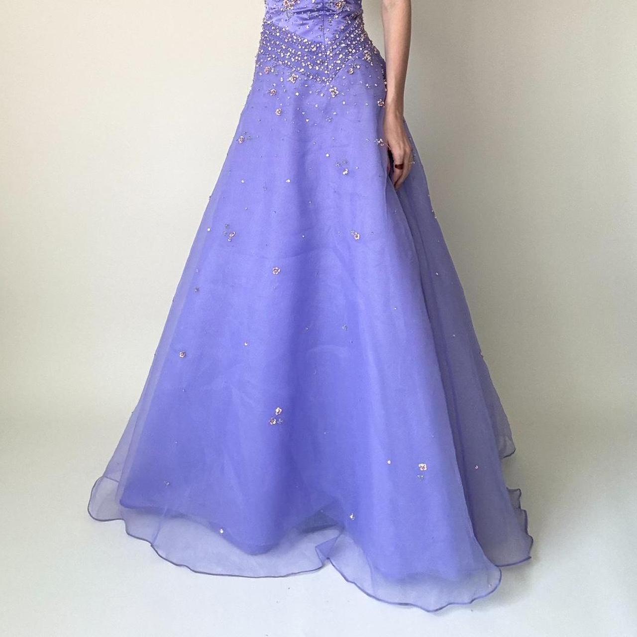 Girlhomeshops - Robe de bal longue en tulle violet, exquise et perlée, robe de remise de diplôme gh5644