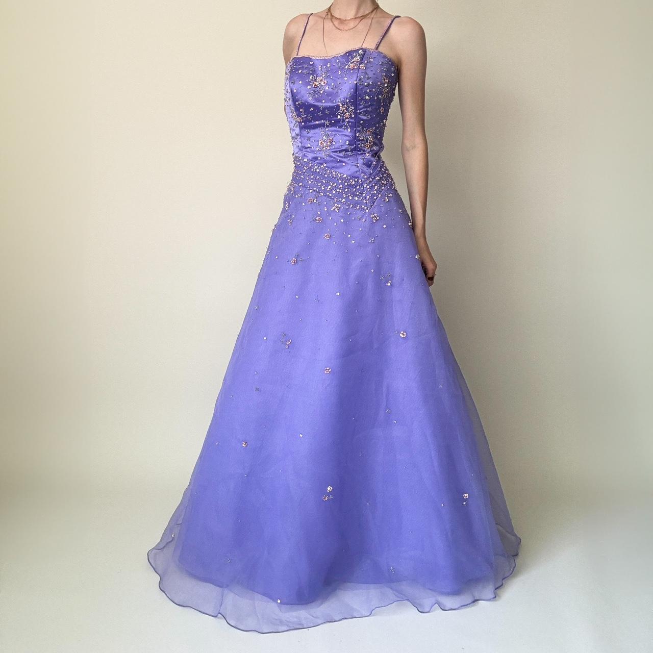 Girlhomeshops - Robe de bal longue en tulle violet, exquise et perlée, robe de remise de diplôme gh5644
