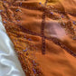 Orange Gorgeous Vintage Exquisite Beading Long Chiffon Ball Gown Evening Dress Party Dress gh3332