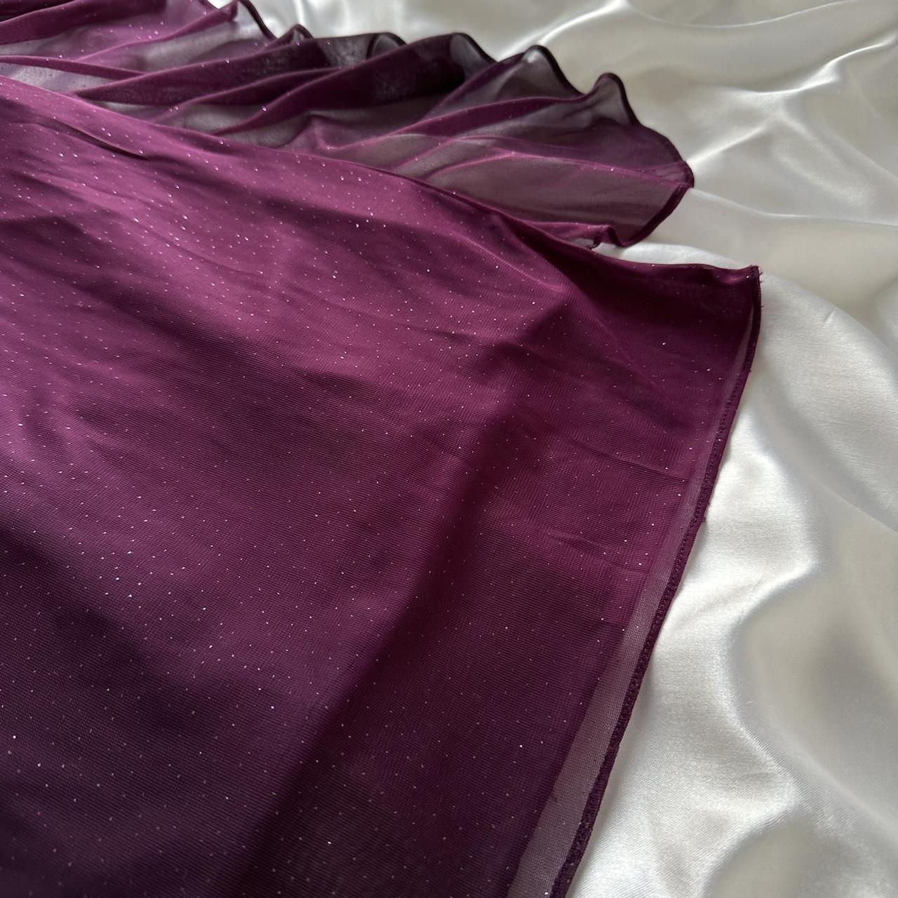 Charmantes dunkelviolettes glänzendes modisches Farbverlauf-elegantes langes Chiffon-Abendkleid Partykleid Ballkleid gh3594