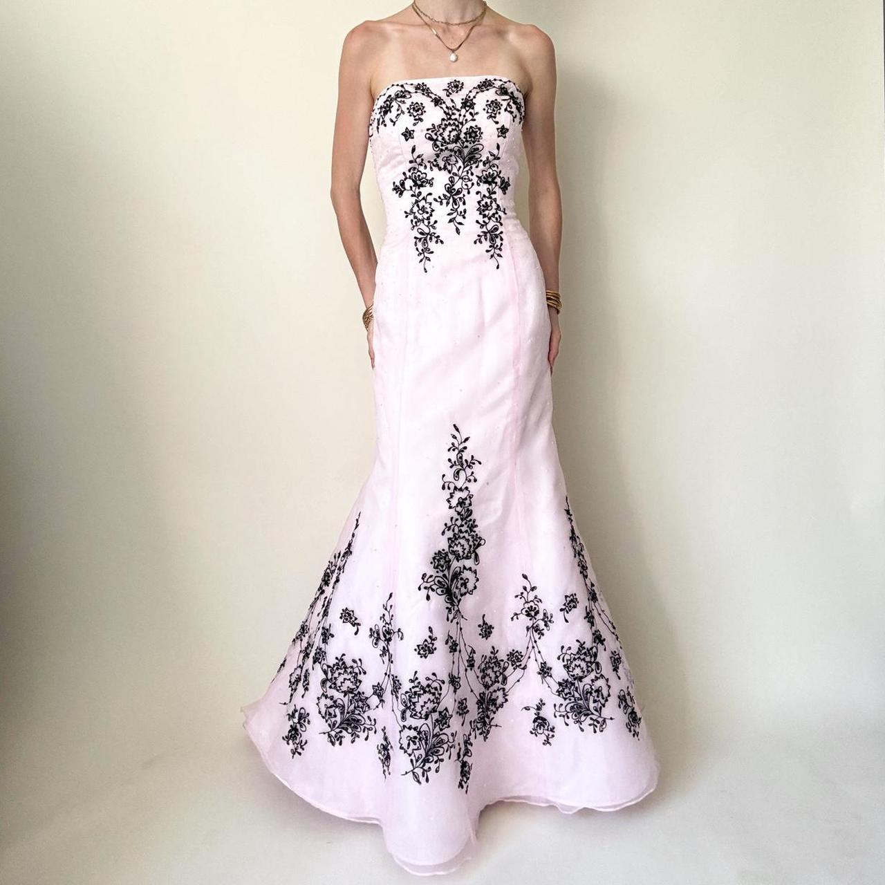 Girlhomeshops - Robe de bal longue en tulle rose à fleurs exquises, robe de remise de diplôme gh5645