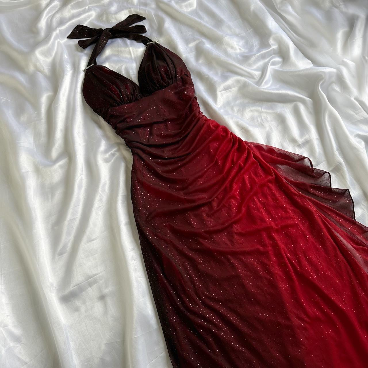 Robe de soirée élégante bordeaux brillante à bretelles en tulle longue robe de bal robe de fête d'anniversaire gh3900