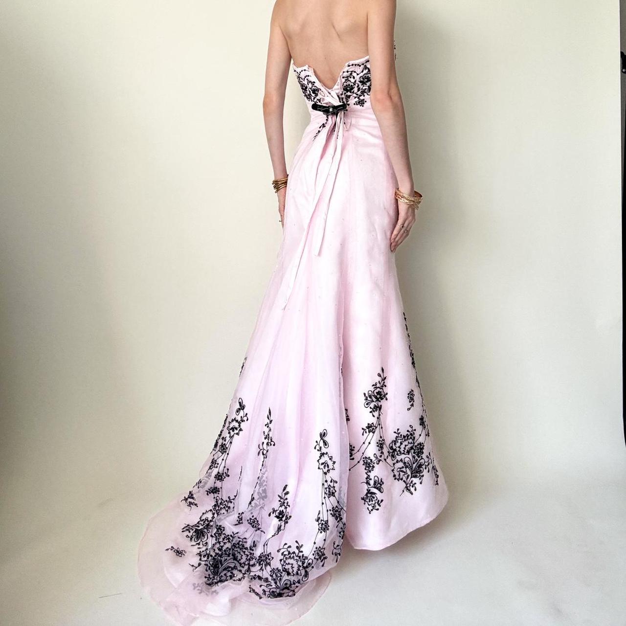 Girlhomeshops - Robe de bal longue en tulle rose à fleurs exquises, robe de remise de diplôme gh5645