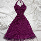 Robe de bal courte/mi-longue violette, robe de fée gothique, robe de soirée, robe de soirée gh4598