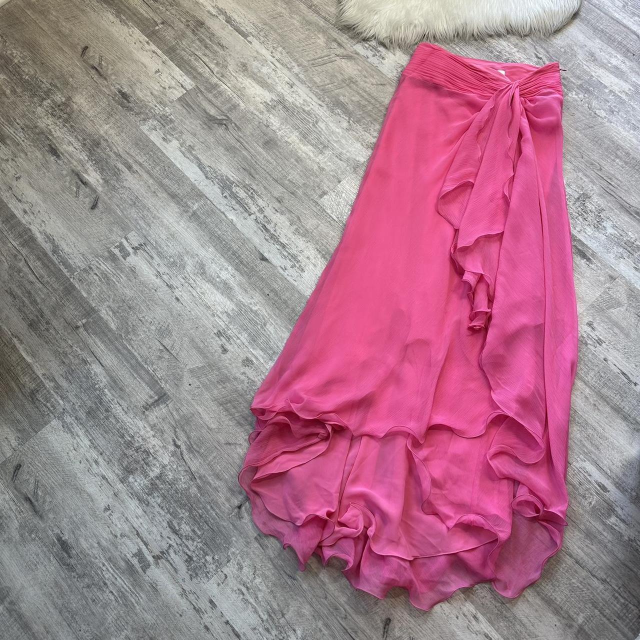 Robe longue de soirée élégante en deux pièces, ornée de perles roses, gh4309