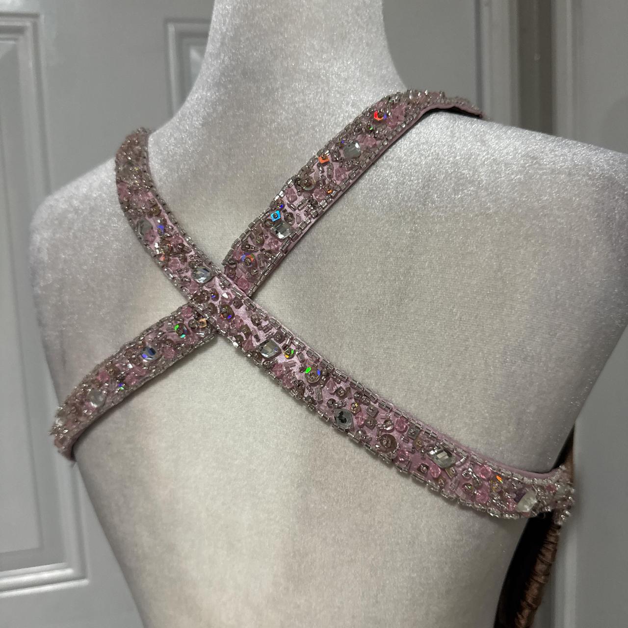 Robe de soirée longue en satin marron, élégante et perlée, col en V, robe de bal, gh4568
