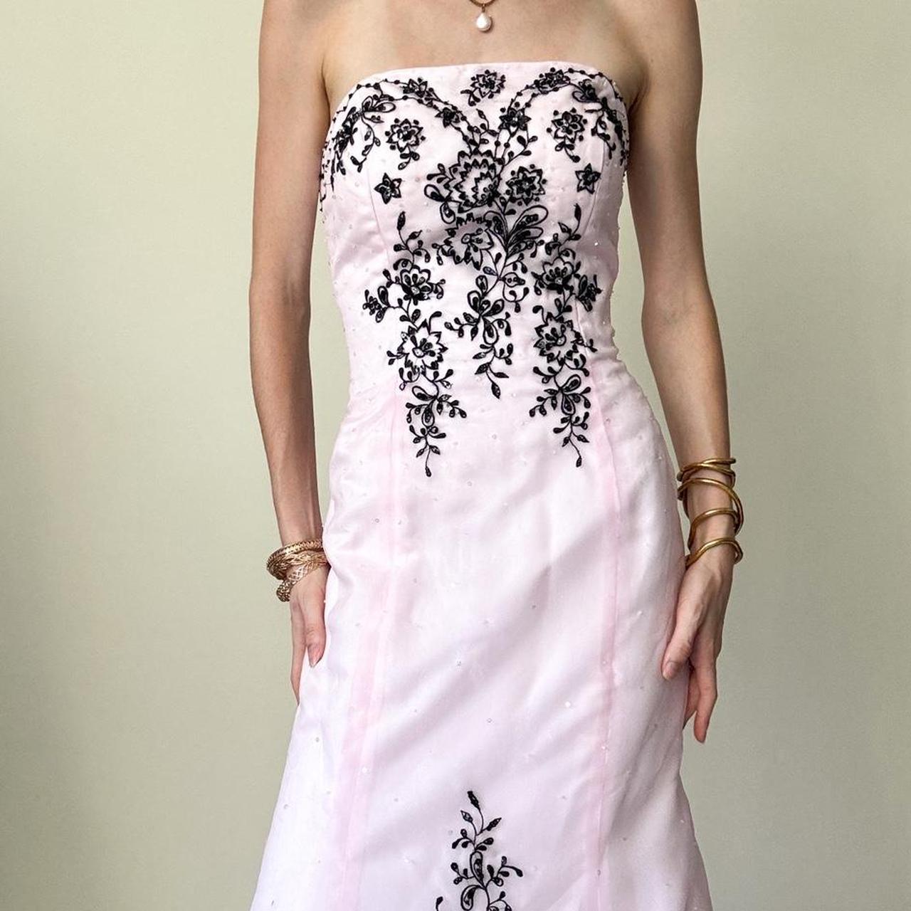 Girlhomeshops - Robe de bal longue en tulle rose à fleurs exquises, robe de remise de diplôme gh5645