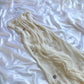 Elfenbein wunderschönes leichtes, zartes, mit Perlen besetztes Spaghettiträger-Lang-Chiffon-Ballkleid-Abendkleid-Partykleid gh3336