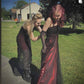Burgunderrotes funkelndes Vintage-Elegantes, atemberaubendes, exquisites, perlenbesetztes langes Tüll-Satin-Ballkleid, Abendkleid, Partykleid, Abschlussballkleid gh3898