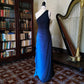 Girlhomeshops--Blue and black fashion one shoulder retro long chiffon fairy dress prom dress gh5544
