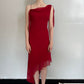 Rot mode elegante lange chiffon formale prom kleid abendkleid partykleid gh4904