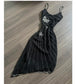 Robe de soirée longue en mousseline de soie et tulle, élégante et sophistiquée, style vintage, avec des papillons argentés et des perles, gh3722