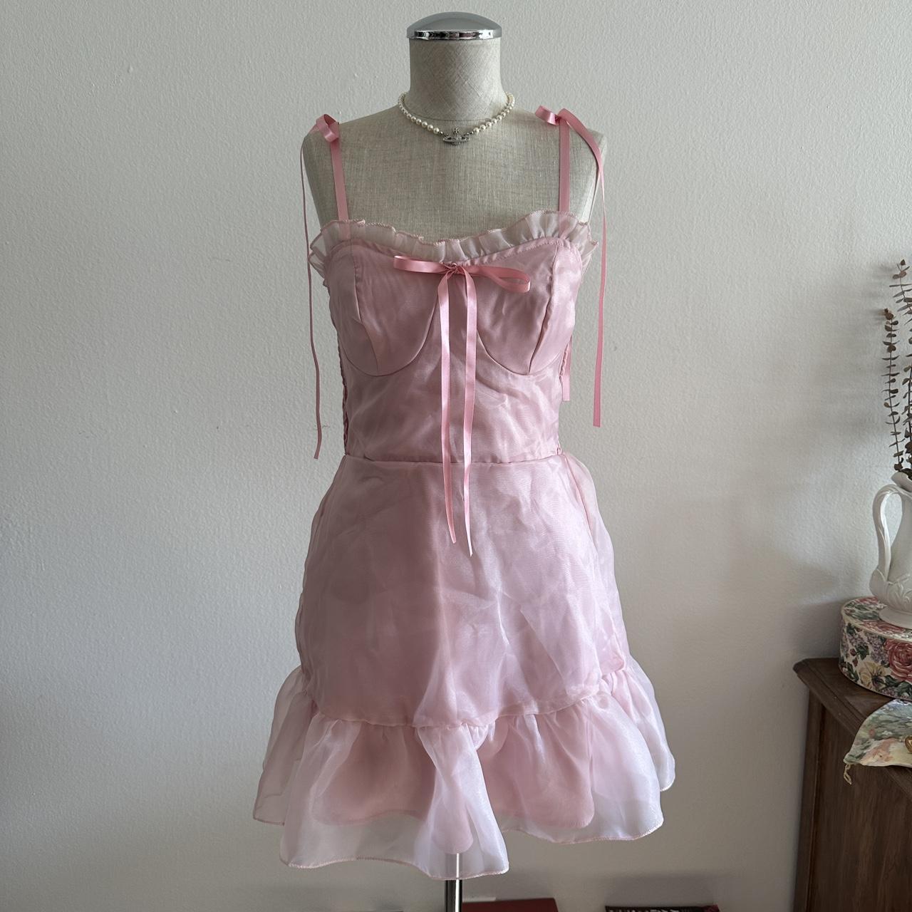 Pink Cascading Ruffle Dress Sweet Elegant Cute Short/Long Spaghetti Strap Satin Tulle Homecoming Dress Prom Dress Evening Dress Party Dress gh4178